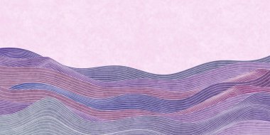 Dalga deniz Japon desenli arka plan