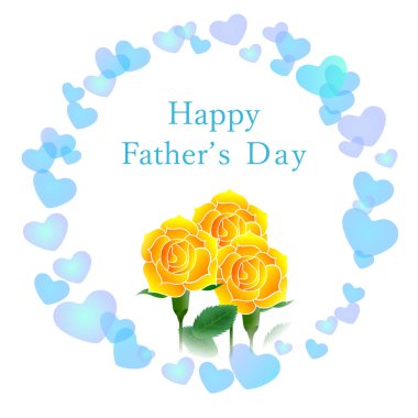 Babalar günü gül kalp simgesi