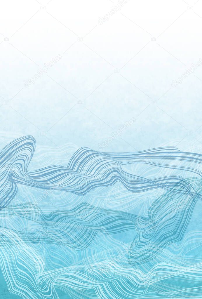 Wave sea Japanese pattern background