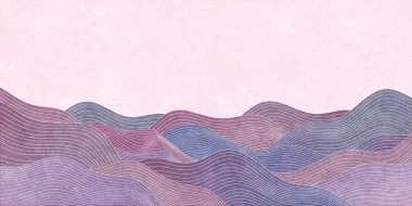 Dalga deniz Japon desenli arka plan