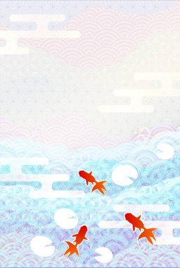 Japon dalgası Japon desenli arka plan