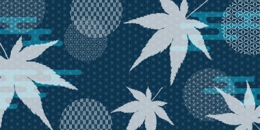 Japon desenli akçaağaç desen arka planı