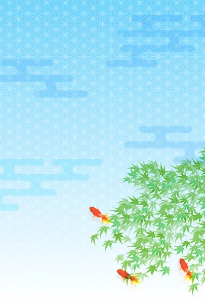 Japon akçaağaç balığı desenli arka plan