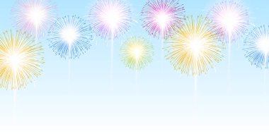 Havai fişek festivali yaz arkaplanı