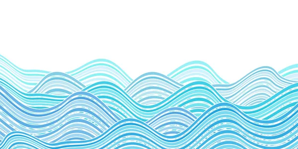Wave Sea Japanese Pattern Background — Stock Vector