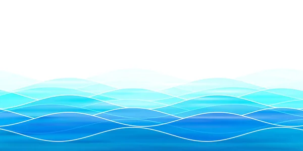 Welle Meer Japanischen Muster Hintergrund — Stockvektor
