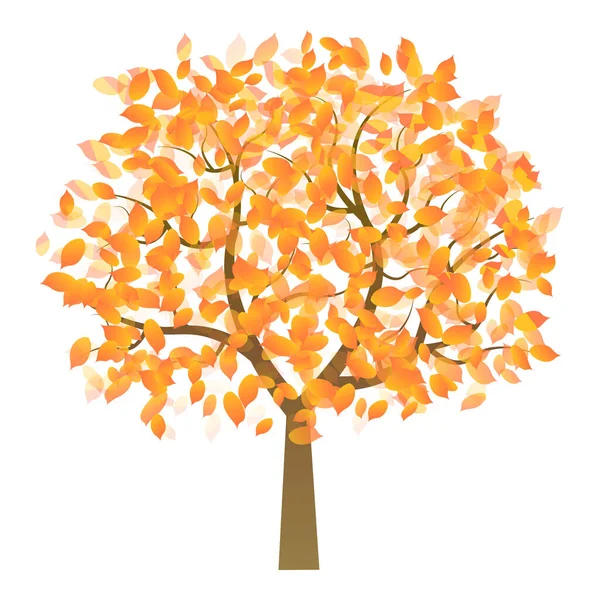 Folhas Outono Ícone Árvore Outono — Vetor de Stock