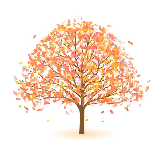 Otoño Hojas Árbol Otoño Icono — Vector de stock