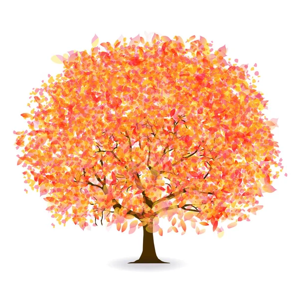 Autumn Leaves Autumn Tree Icon — Stock Vector