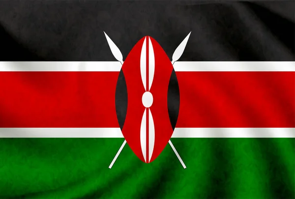 Ikon Bendera Nasional Kenya - Stok Vektor