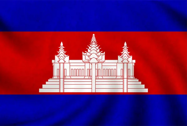 Cambodge Pays Icône Drapeau National — Image vectorielle