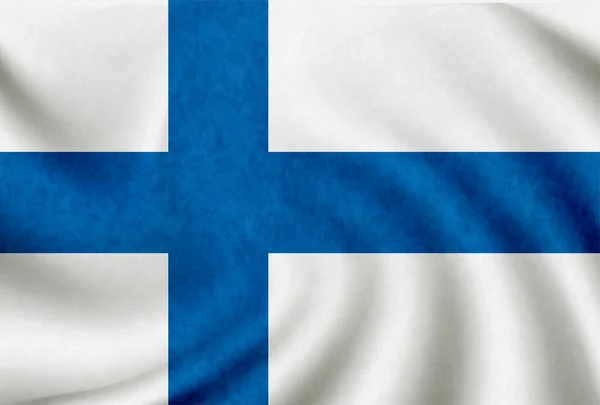 Значок Национального Флага Финляндии — стоковый вектор