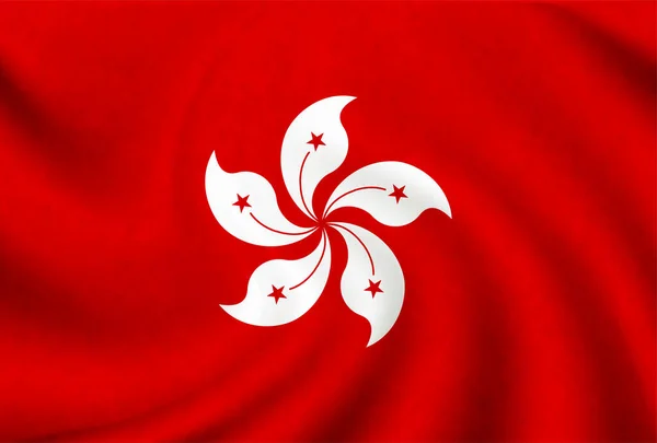 Hong Kong Country National Flag Icon — Stock Vector