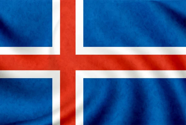 Islandia País Bandera Nacional Icono — Archivo Imágenes Vectoriales