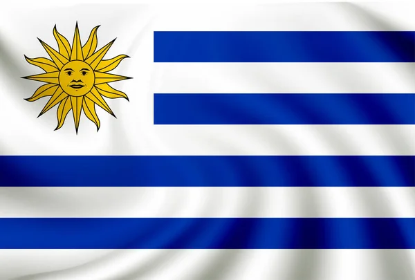 Uruguay Pays Icône Drapeau National — Image vectorielle