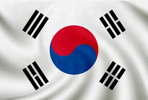 Coreia País Ícone Bandeira Nacional — Vetor de Stock