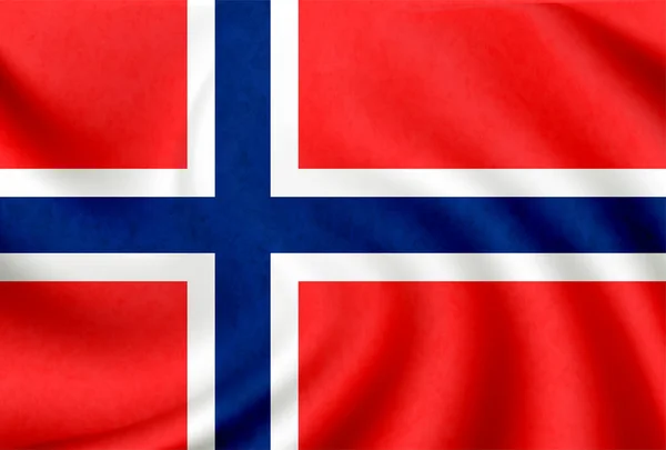 Ikona Bandery Narodowej Norwegii — Wektor stockowy