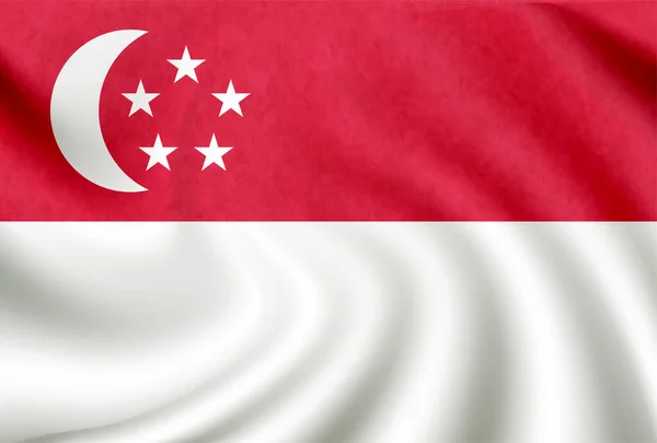 Σιγκαπούρη Χώρα Εθνικό Εικονίδιο Σημαίας — Διανυσματικό Αρχείο