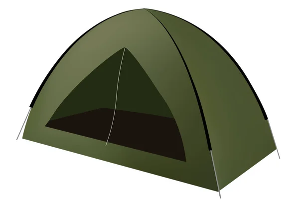 Camping Tält Utomhus Grabbing Ikon — Stock vektor