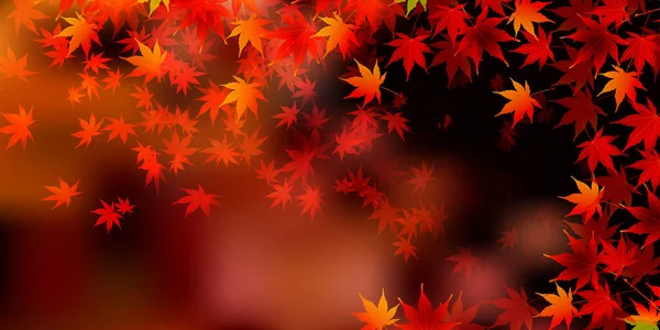 Otoño Hojas Arce Fondo Otoño — Vector de stock