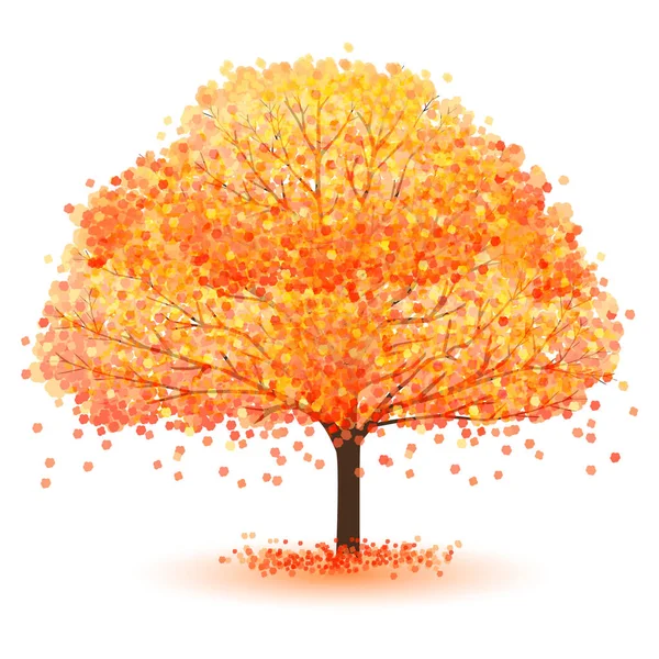 Folhas Outono Ícone Árvore Bordo — Vetor de Stock