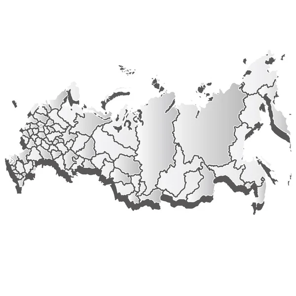 Russie Carte Silhouette Icône Blanche — Image vectorielle