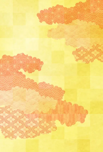 Осенний Японский Бумажный Фон — стоковый вектор