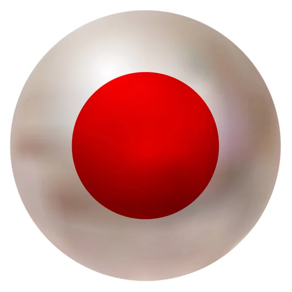 日本国旗球图标 — 图库矢量图片