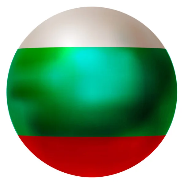 Bulgaria Bandera Nacional Icono Bola — Archivo Imágenes Vectoriales