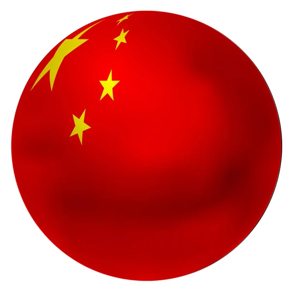 China National Flag Ball Icon — Stock Vector