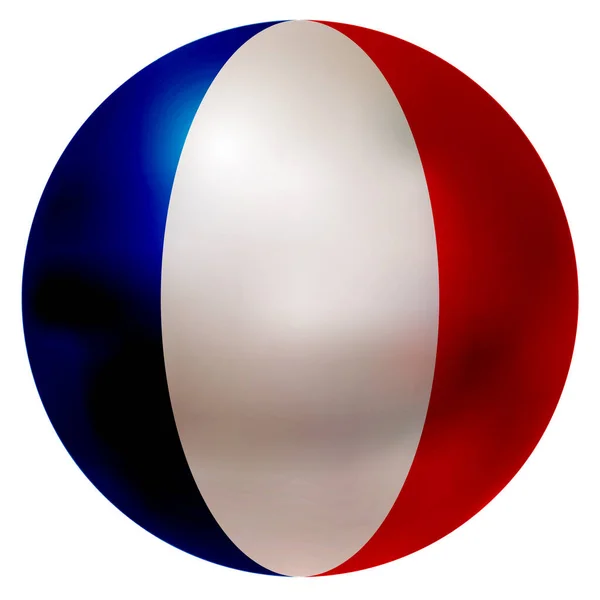 França Ícone Bola Bandeira Nacional — Vetor de Stock