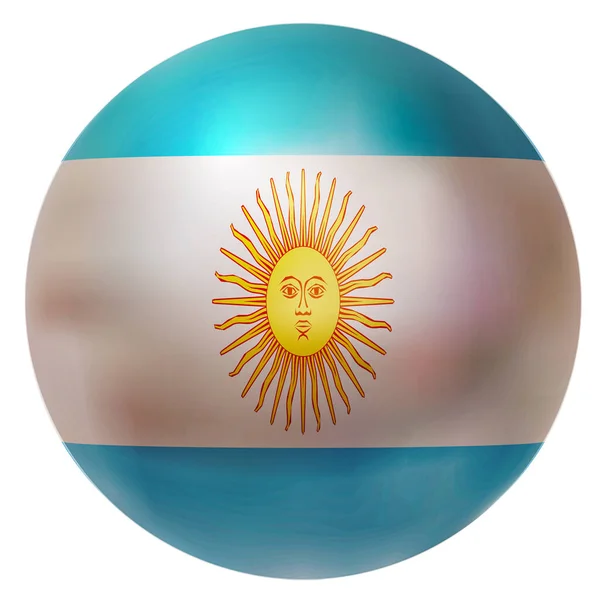 Argentine Icône Balle Drapeau National — Image vectorielle