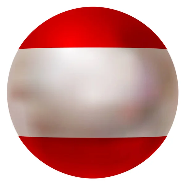 Austria Bandera Nacional Icono Bola — Archivo Imágenes Vectoriales