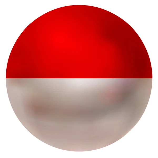 Indonésia Ícone Bola Bandeira Nacional —  Vetores de Stock
