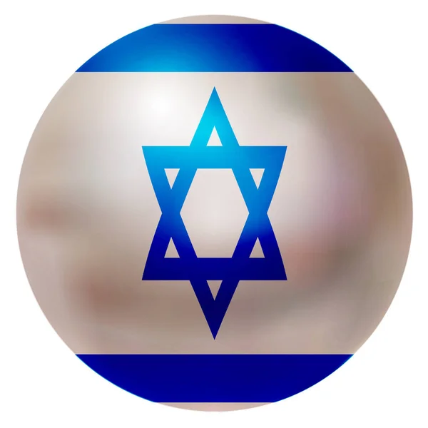 Izrael Nemzeti Zászló Labda Ikon — Stock Vector