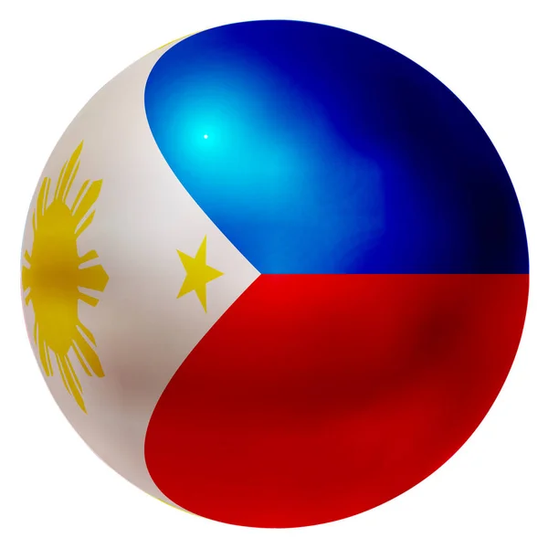 Filipinas Bandera Nacional Icono Pelota — Vector de stock