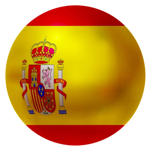 Espagne Icône Balle Drapeau National — Image vectorielle