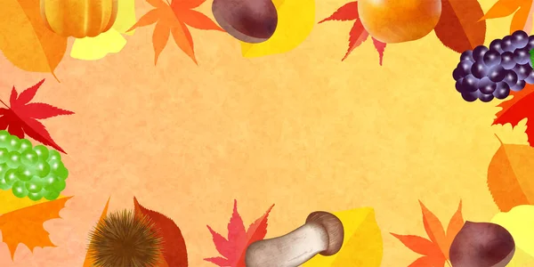 Herfst Bladeren Esdoorn Smaak Achtergrond — Stockvector