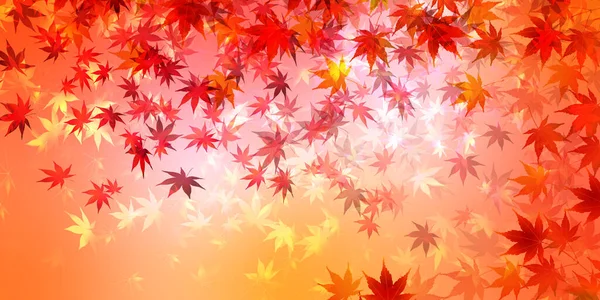 Otoño Hojas Arce Fondo Otoño — Vector de stock