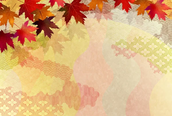 Otoño Hojas Arce Fondo Otoño — Vector de stock