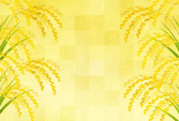 Reis Herbst Gold Hintergrund — Stockvektor
