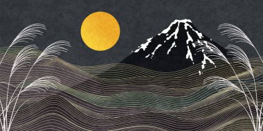 Mt. Fuji Ayı 15 gece arka planda görünüyor