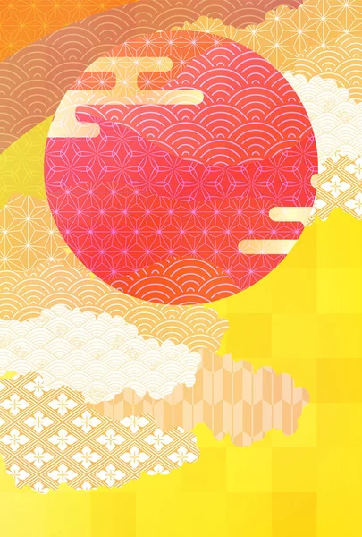 Herbst Japanisches Muster Japanisches Papier Hintergrund — Stockvektor