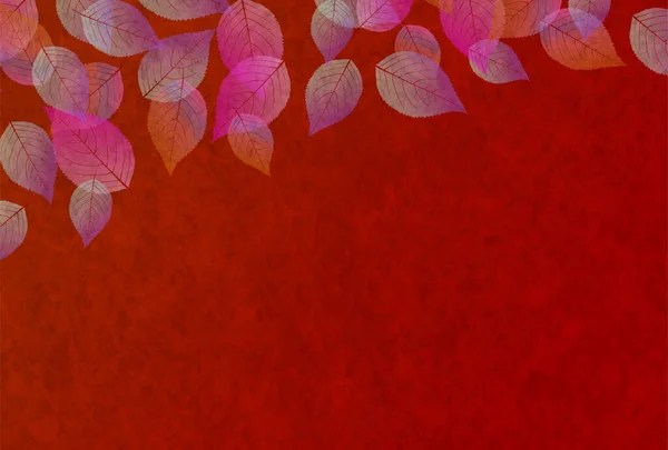 Autumn Leaves Japanese Pattern Autumn Background — Stockvektor