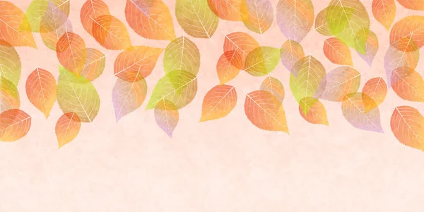 Autumn Leaves Japanese Pattern Autumn Background — Stock Vector