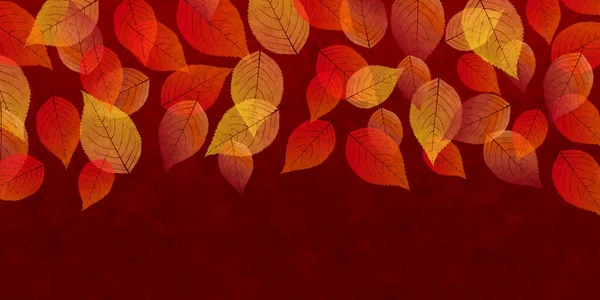 Autumn Leaves Japanese Pattern Autumn Background — Stok Vektör