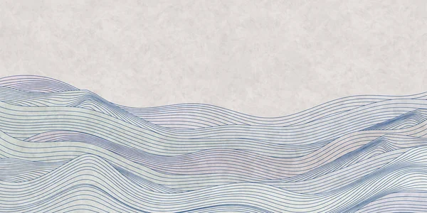 Mourning Japanese Paper Wave Background — Stok Vektör