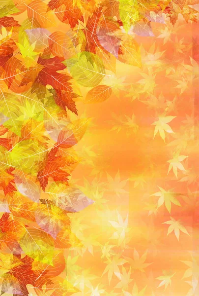 Otoño Hojas Arce Fondo Otoño — Vector de stock