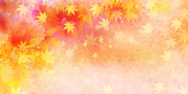 Otoño Hojas Arce Fondo Otoño — Vector de stock