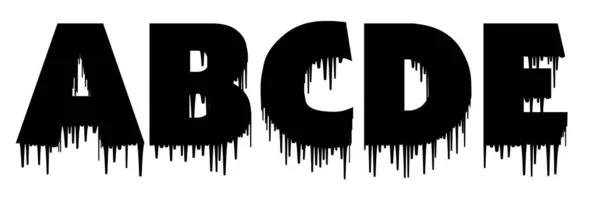 Alphabet Character Silhouette Black Icon — Vector de stock